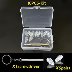 Boxed Nose Pad Parts Set Glasses Silicone Nose Support Transparent Eyeglasses Kit Multi Style Lightweight Eyewear Accessories