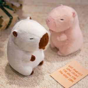 JOJO CASTLE 25cm Cute Light Capybara Luminous Plush Toy Kids Bedside Capibara Stuffed Baby Animals Doll Childrens Fluffty Toy Gift Home Decor 卡皮巴拉