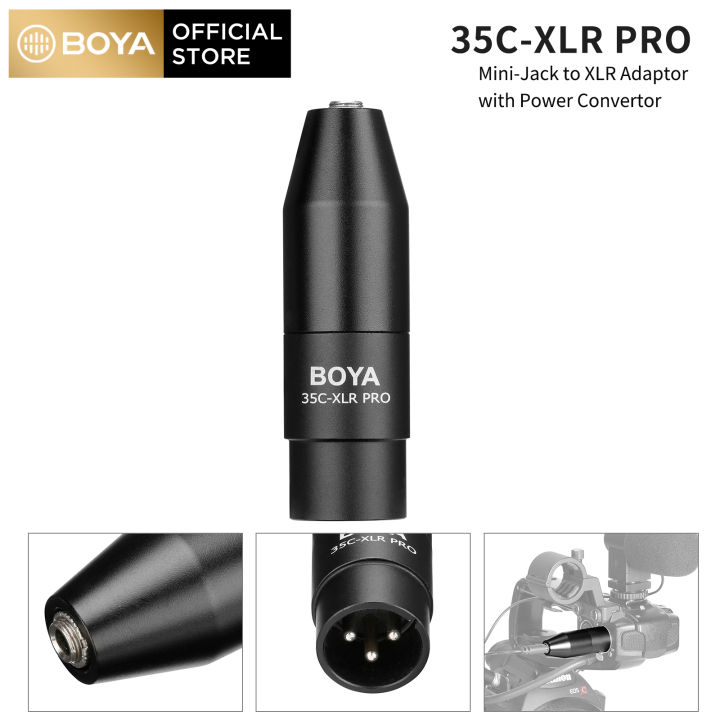 BOYA 35CXLR Pro MiniJack 3.5mm (TRS) Female to XLR Male Microphone