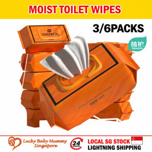 【3/6 Packs】植护Botare Moist Toilet Wipes / 80 Wipes Per Pack / Aloe & Chamomile / Resealable Lid