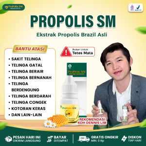 100% ASLI PROPOLIS SM - Obat Tetes Telinga Berair Dan Bau Telinga Berdengung Telinga Congek Menahun Telinga Bernanah Pembersih Telinga Kotor Telinga Budeg Sebelah Herbal Tetes Telinga Anak Dewasa