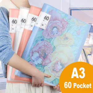 60Pocket A4 A3 File Folder Picture Album Document Storage Bag Display Book Painting Drawing Paper Photo Art Collection Organizer2026