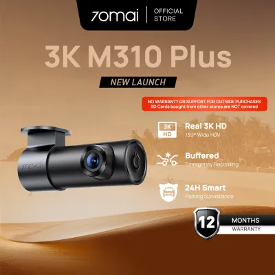 70mai M310 Plus - 3K Dashcam | Front Only | 3K HD | Super Night Vision | Up to 256GB Compatible SD