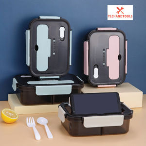 Bento Box Eco-Friendly Lunch Box Storage Bag Food Container Microwavable Dinnerware School Office