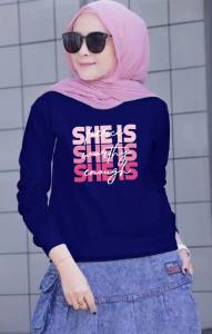 COOLS - BAJU TRENDY WANITA SHE IS GIRL NEW - KAOS DISTRO KEREN LENGAN PANJANG SAAT INI - ATASAN CEWEK TRENDY DAN TERLARIS