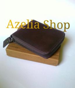 dompet kulit pria-wanita-kartu-premium leather-lipat-pendek-sapi pull up-polos-asli garut-azeliashop-azelia shop-dompet tangan kulit-casual