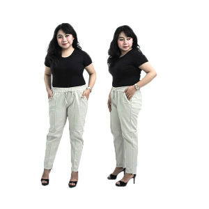 Putri Nasya Celana OverSize Kantor Kerja / Celana Wanita Bahan Katun Formal Cream Capucino Hitam Moca Abu Navy Army / Celana Super BigSize Kerja Kantor / Celana Jumbo