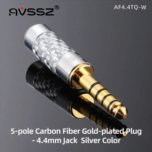 AVSSZ Jack 3.5mm/2.5mm/4.4mm Stereo TRRS Carbon Fiber Headphone Welding Plug Straight / Angle 3 4 5 Poles DIY Repair Replacement