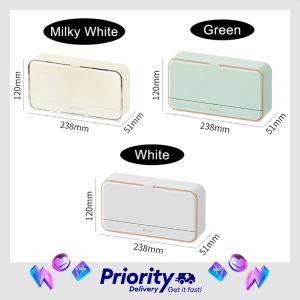 Light Luxury Wall-mounted Soap Dish Punch-free Double Drainage Bathroom Storage Soap Box Shelf