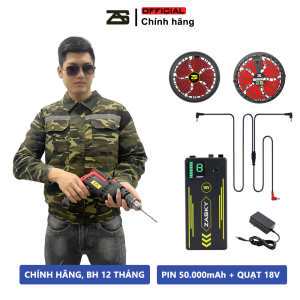 [TẶNG ĐÁ KHÔ] Áo Điều Hòa Chống Nắng Nóng Chính Hãng Nhật Bản  Kiểu Dáng Hiện Đại Thoải Mái Vận Động Làm Việc  Pin Dung Lượng 50000mAh Sử Dụng 15- 20 Tiếng   Thời Gian Bảo Hành 12 Tháng