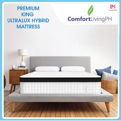 Comfort Living UltraLux Spring Mattress Premium Hybrid Memory Latex Spring Mattress 12 inch Thickness