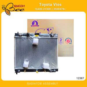 QUEENBEE 12387 Toyota Vios Yaris 1.0 1.3 2005 Radiator Assembly A/T 350x478x16mm 16400-21300 (Polar)