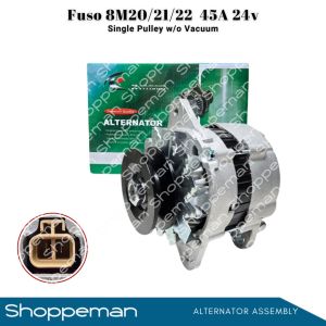 FUSO 8M20 8M21 8M22 ALTERNATOR ASSEMBLY SINGLE PULLEY WITHOUT VACUUM 45A 24V