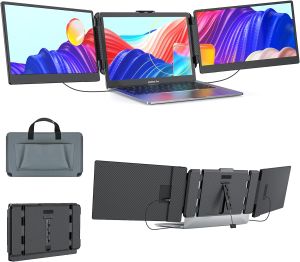 [JYA store] OFIYAA P2 S2 14inch Portable Triple Monitor Screen For Laptop Extender Monitor  FHD 1080P IPS Dual Monitor Type-C Travel Laptop Monitor Extender with Kickstand Plug and Play with Windows/Mac/Linux/PS5 Just Need One-Wire Connection