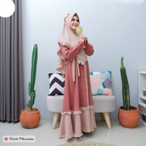 TALITA SYARI BAJU GAMIS MUSLIM PEREMPUAN SET KERUDUNG SIZE S M L XL