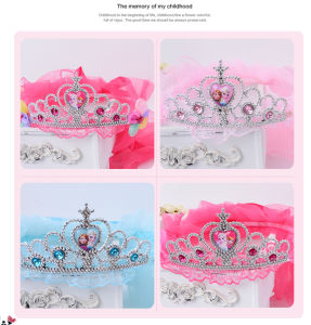 Fast Shipping Frozen Princess Crown Set Elsa Anna cosplay toy Girl birthday present