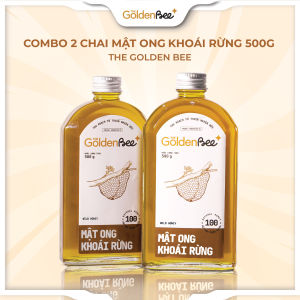 Combo 2 hủ Mật ong Khoái Rừng Nguyên Chất The Golden Bee tổng 1000g - Giọt mật quý từ rừng nguyên sinh