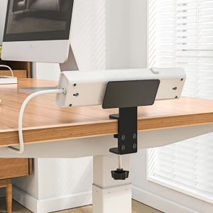 ZYJC MALL No-Drill Under Desk Power Strip Holder Adjustable Clamp Clamp on Hanging Power Socket Stand Rust-proof Space Saving Outlet Fixing Rack Desk Edge Installation