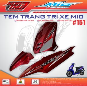 TEM XE YAMAHA MIO SPORT #151 (CHẤT LIỆU CAO CẤP - SẮC NÉT - KHÔNG PHAI MÀU)