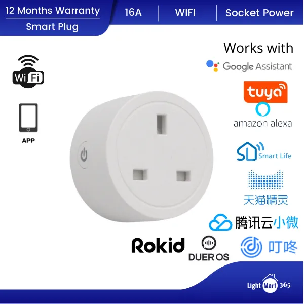 WIFI Connected Power Switch Smart Plug 16A 20A Remote Control Socket ...