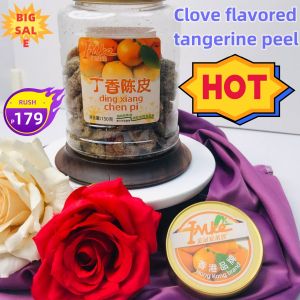 Clove Flavored Tangerine Peel Snacks Clove Old Tangerine Peel 150g Cannister Preserved and Dried Fruits Wholesale