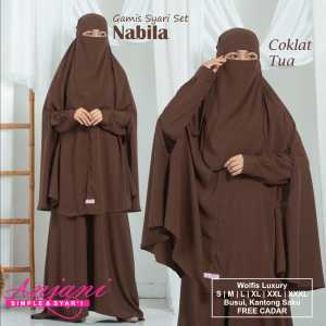 Gamis Syari Polos Nabila Syari Gamis Syari Set Jilbab Busui Wolfis Lux Anjani Officiall