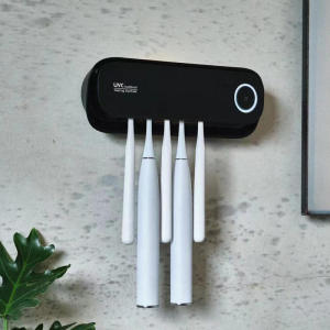 Intelligent ultraviolet toothbrush disinfector with drying+disinfection timing function rechargeable wall mounted ultraviolet automatic sterilization+drying toothbrush without punching toothbrush holder
