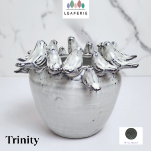 The Leaferie Trinity Bird plant pots (2 sizes). flowerpot . flowerpots . flower pot . planter . planters . Ceramic
