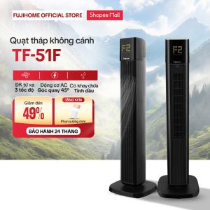 Quạt tháp làm mát nhanh tiết kiệm điện FUJIHOME TF-51F quạt điện cây đứng đối lưu không khí khay tinh dầu thơm