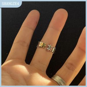 【SHANGZE4】 Cổ Điển Câu Đố Mở Vòng Cho Phụ Nữ Người Đàn Ông Cá Tính Hip Hop Có Thể Điều Chỉnh Vài Nhẫn Đồ Trang Sức Quà Tặng