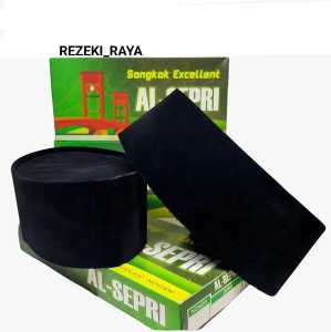 Peci Songkok kopiah hitam polos AC AL-SEPRI Bahan Bludru Halus dan nyaman kualitas No 1 terbaik Tinggi 9