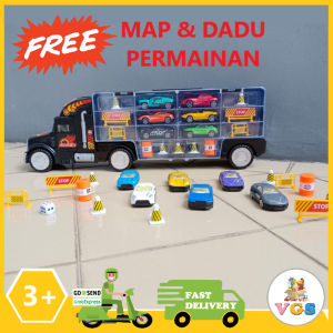 Mainan Anak Truk Kontainer isi 12 Diecast Car