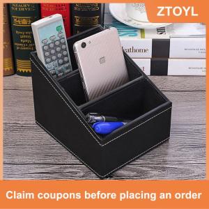 【ZTOYL】 PU da điều khiển từ xa chủ Máy tính để bàn tổ chức hộp lưu trữ cho TV hướng dẫn Thư Điện thoại văn phòng phân loại lưới mỹ phẩm Bút giá
