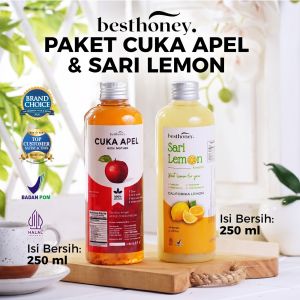 Best Honey Paket Bundling Diet Sehat Paket Bundling Paket Cuka Apel 250 ML dan Sari Lemon 250 ML Murni