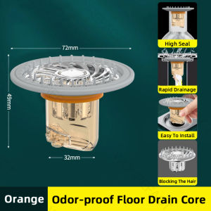 Floor Drain Core Shower Drain Cover Hair Filter Anti Odor Water Backflow Drainage Filter Sewer Pipe Anti-odor Filter Plug Quick Drainage