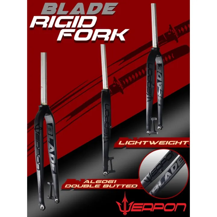 WEAPON BLADE RIGID FORK 27.5 AND 29ER STEALTH BLACK COLOR Lazada PH