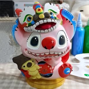 Tượng thạch cao tô màu hình Stick.