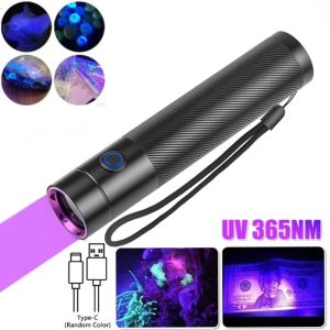 MUQZI IPX4 Waterproof UV Flashlight High Brightness Shockproof Blood Tracking Light Portable Red Black Light Torch Banknote Inspection