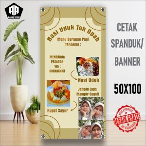 Cetak Banner Cetak Spanduk NASI UDUK TEH OPAH BISA REQUEST