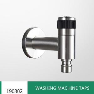 Wall-mounted faucet made of 304 stainless steel faucet for washing machines used outdoors in the garden.