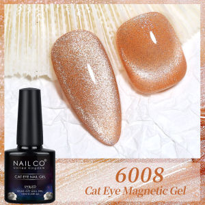 NAILCO 10ml Cat Eye Gel Nail Giltter Polish Magnetic Soak Off UV Manicure Base Top Gels Chameleon Lakier Hrybrydowy Gel Polish