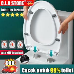 1 detik untuk menginstal CHENJIA tutup kloset duduk Dapat menahan tekanan hingga 300 lbs 5 lapis tebal daya tahan 50 tahun Cocok untuk semua merek Bentuk U Bentuk O Bentuk V( tutup closet duduk tutup wc duduk tutup toilet duduk tutup klose)