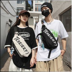 Chest Bag Multifunction Crossbody Bag Young Diagonally Across White Wearing Style Matching Fashion