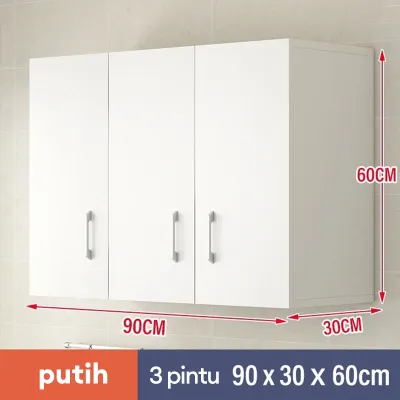 Kitchen Set Dapur Minimalis 2/3/4 Pintu Lemari Gantung Dinding Rak Penyimpanan Dapur Kapasitas Besar Modern