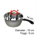 Panci Mie Panci Saus Susu Panci Kuah Sauce Pan 18 CM Stainless Steel. 