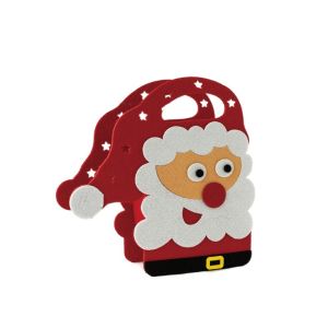 SWEET น่ารักน่ารักๆ ถุงของขวัญคริสต์มาส มือถือแบบมือถือ หนาขึ้น ถุงบรรจุภัณฑ์ Xmas EVE ถุงเก็บสัมภาระ แบบพกพาได้ กล่องขนมกล่อง ช็อกโกแล็ต