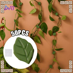 Klip Rambatan Tanaman Penjepit Tanaman Perekat Objek Ke Dinding Klip Kabel Bentuk Daun Klem Kabel Dengan