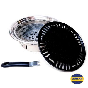 [100% Original] Korean Stainless Steel Charcoal Barbecue Grill Set (35cm)
