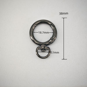 Metal Ring Keychain Rotating Ring Metal Spring Key Ring Buckle Hanging Clasps For DIY Bag Accessories Connector