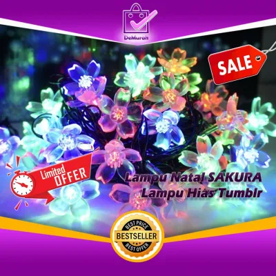 Lampu Natal SAKURA Lampu Hias Tumblr - DEMURAH